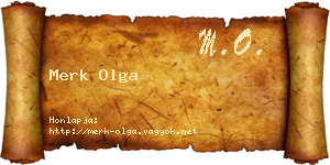 Merk Olga névjegykártya