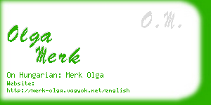 olga merk business card